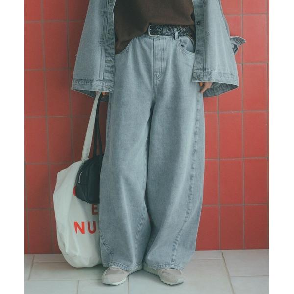「studio CLIP」 デニムパンツ MEDIUM グレー系その他 レディース