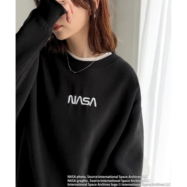 「NASA」 スウェットカットソー SMALL ブラック レディース