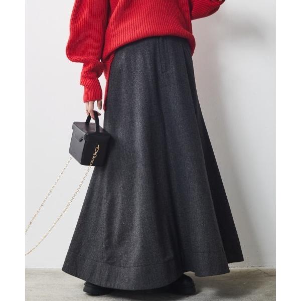 「CHIC STYLE」 ロングスカート L グレー レディース