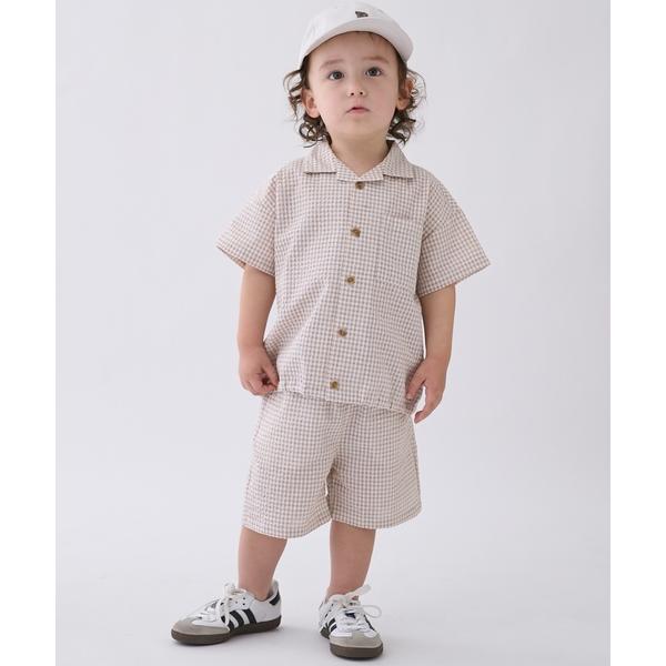 セットアップ チェック布帛セットアップ キッズ 子供服 男の子 女の子