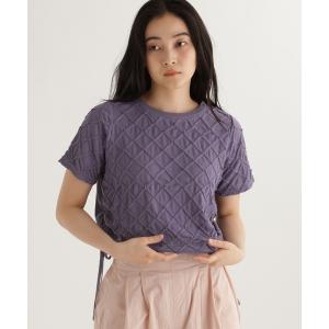 tシャツ 「daily CLIP」スモッキングボックスTシャツ レディース