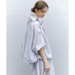 ブルゾン アウター 「tageechita」UPF50+フリルネック 軽量ブルゾン レディース