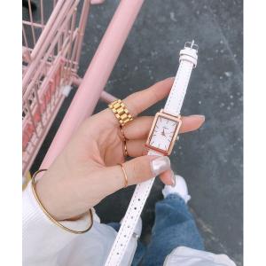 腕時計 Rectangle Rose / レクタングルローズ 腕時計 付属品 BOX付き レディース