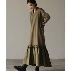 「HERENCIA」 長袖ワンピース MEDIUM カーキ レディース