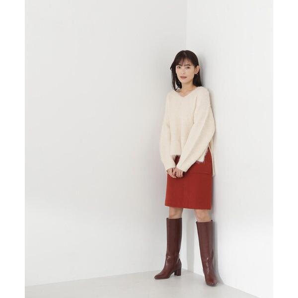 「NATURAL BEAUTY BASIC」 スカート MEDIUM レッド レディース