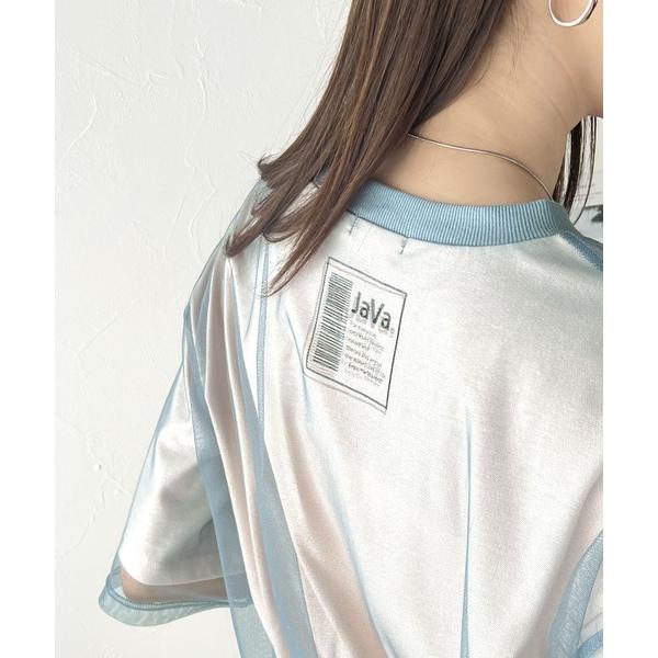 「Java」 半袖Tシャツ LARGE ブルー レディース