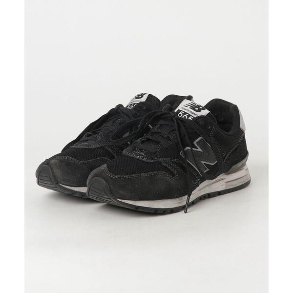 「New Balance」 ローカットスニーカー 23.5cm ブラック×ホワイト レディース