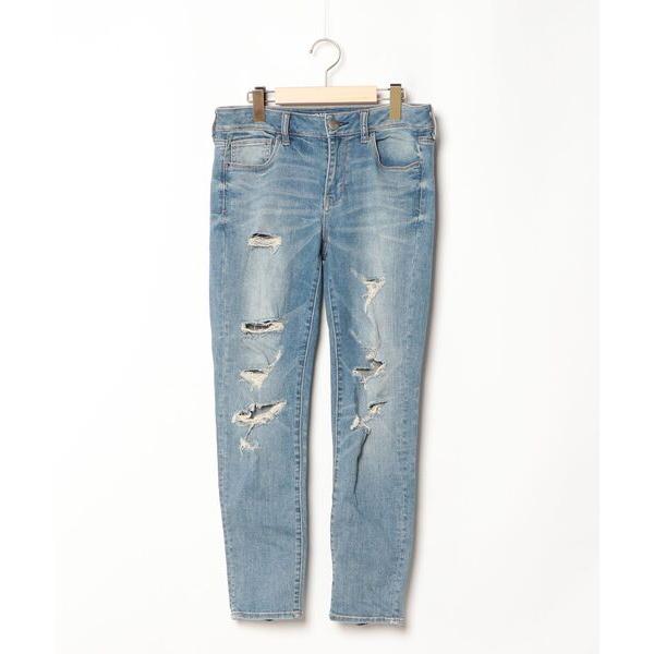 「American Eagle」 スキニーデニムパンツ 40 ブルー レディース