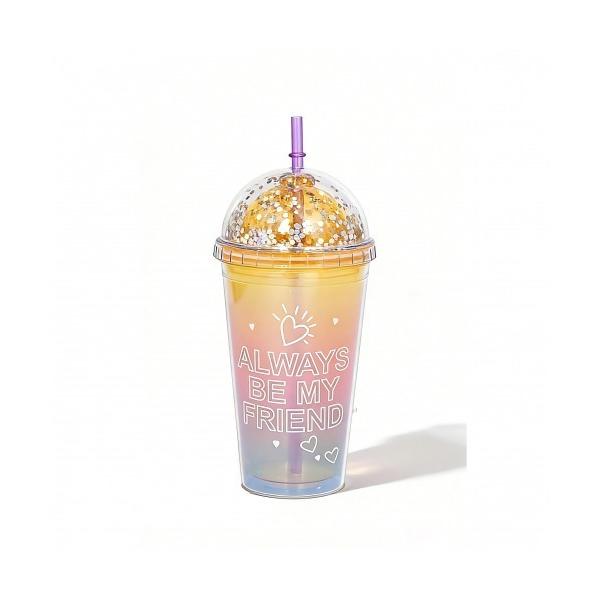 おもちゃ ストロー付きタンブラー（星柄ゴールド）