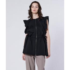 ブルゾン アウター スキューバニット リボンベスト(WEB限定) レディース