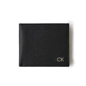 財布 「Calvin Klein/カルバンクライン」Billfold With Coin Pocket / ワンポイント レザーコンパクトウォレット メンズ レディース