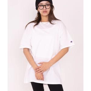 tシャツ 「Champion/チャンピオン」Authentic T-SHIRTS オーバーサイズ ワンポイント刺繍 半袖Tシャツ ユニセックス