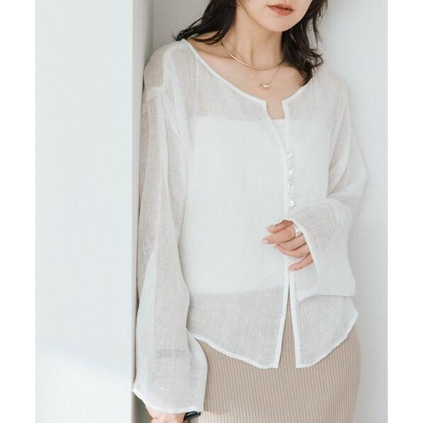 ブラウス シャツ 「a Nice 」「羽織としても着用可能」2WAYリネンブラウス レディース