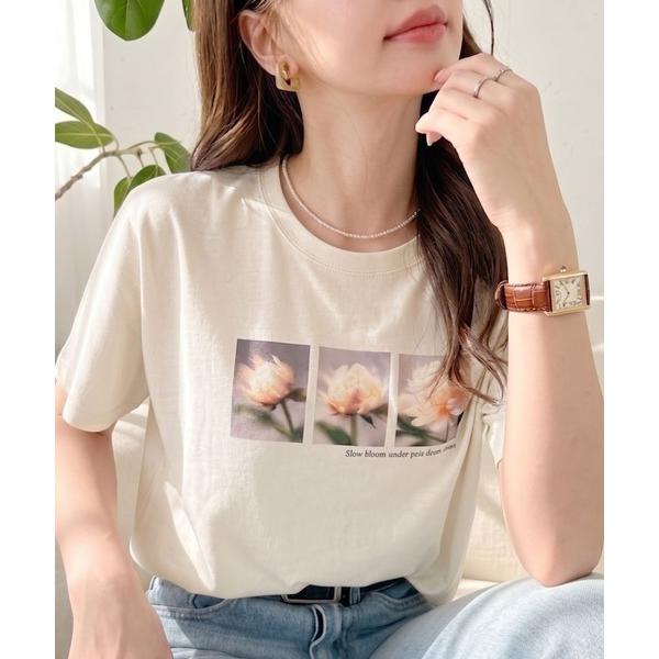 tシャツ Growing Flowers オーバーサイズ Tシャツ  レディース