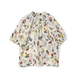Ballsey（ボールジィ） ブラウス シャツ 半袖 モノクロームフラワー
