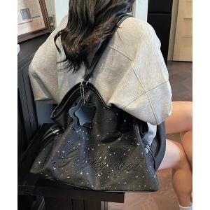 ショルダーバッグ バッグ 「4色展開」星柄プリントチャーム付き A4対応ショルダーバッグ レディース
