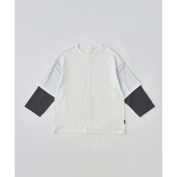 tシャツ ADAMPATEK/slub reversible two-tone 3/4 T/スラブ天...