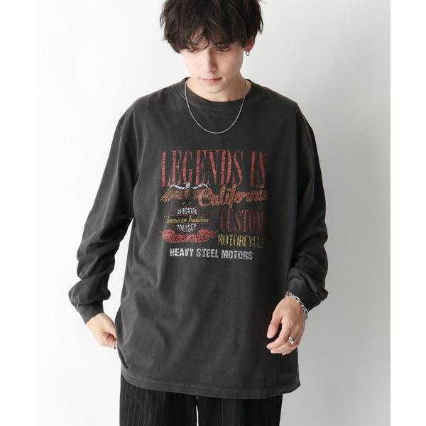 「RAGEBLUE」 長袖Tシャツ MEDIUM ダークグレー メンズ