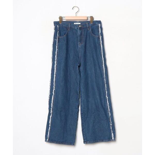 「Java」 デニムパンツ LARGE ネイビー レディース