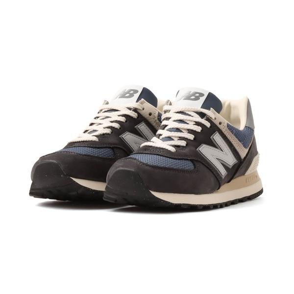 「New Balance」 ローカットスニーカー 25.0cm ブラック レディース