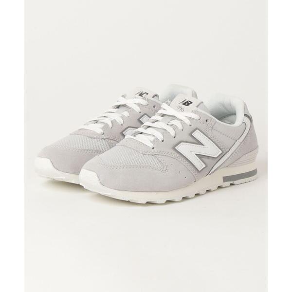「New Balance」 ローカットスニーカー 24.0cm グレー×ホワイト レディース