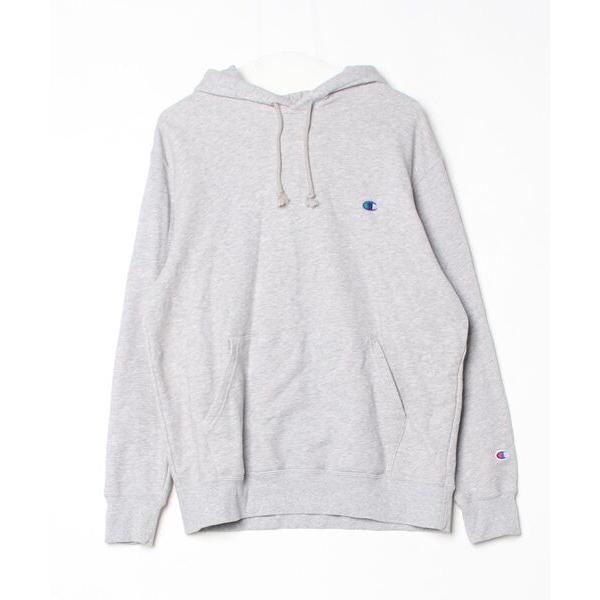 「Champion」 プルオーバーパーカー X-LARGE グレー メンズ