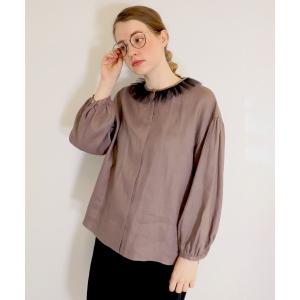 「haupia」 長袖ブラウス MEDIUM パープル レディース