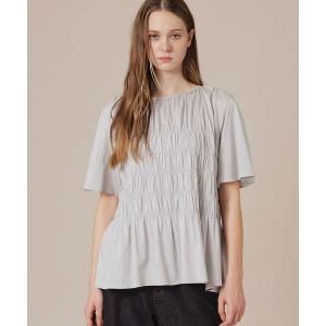 tシャツ シャーリングティアードプルオーバー レディース