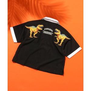ブラウス シャツ 福井県立恐竜博物館コラボ 恐竜バックワッペンボウリングシャツ キッズ 子供服 男の子 女の子｜ZOZOTOWN Yahoo!店
