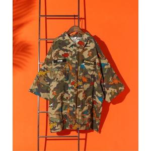 シャツ 「リンク」福井県立恐竜博物館コラボ 総柄シャツ(大人) メンズ レディース