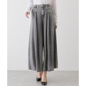 ワイドパンツ パンツ パウダーシルクデニムワイドパンツ レディース