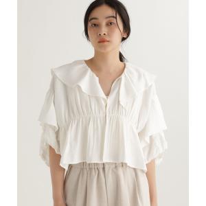 ブラウス シャツ 「daily CLIP」リッチボリュームボレロブラウス レディース