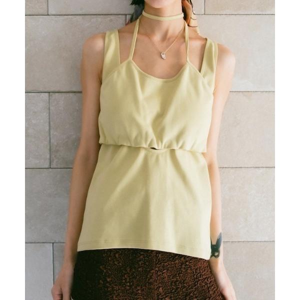 タンクトップ ノースリーブ Layered Design Sleeveless Top/レイヤードデ...