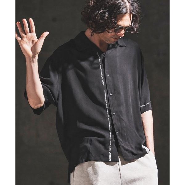 シャツ mhs2617- Graphic Print Open Collar Shirt オープンカ...