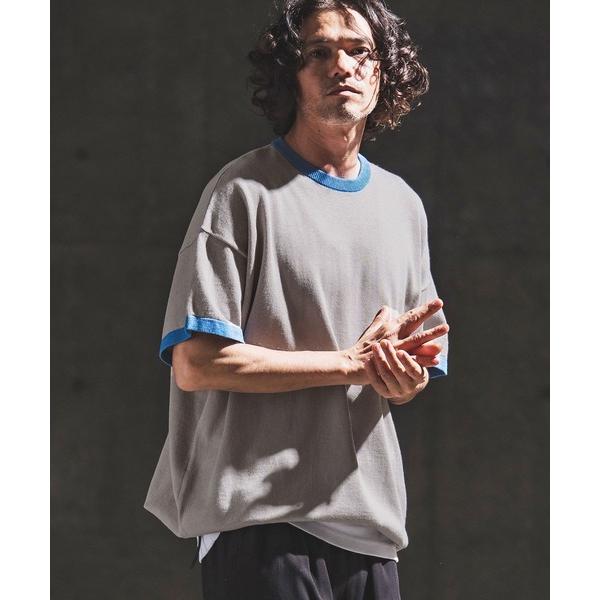 セーター ニット mn3237- Ringer Contrast Cotton-Linen Knit...