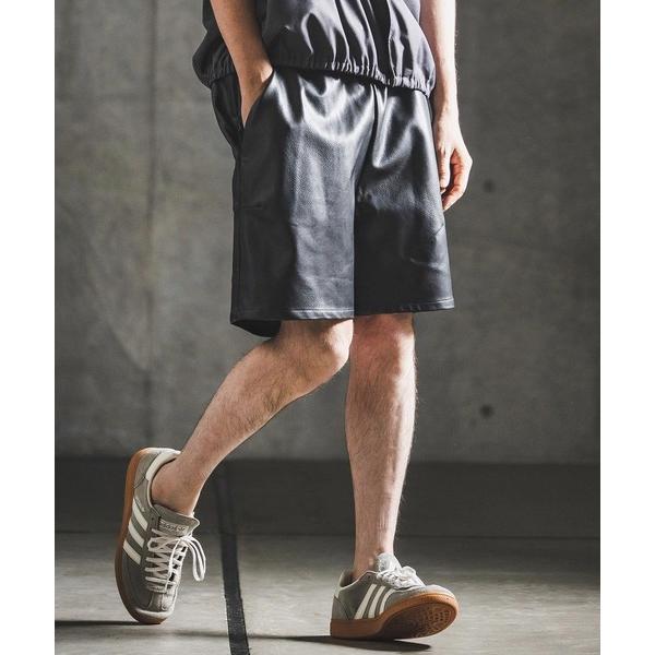パンツ mp14924- Synthetic Leather Shorts レザーショートパンツ(2...