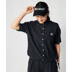 ブラウス シャツ 「FILA GOLF:フィラゴルフ」レディースサッカー素材半袖シャツ　ゴルフ レディース