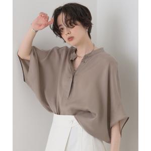 ブラウス シャツ 「セットアップ対応」キュプラフィブリルドレープスキッパーブラウス レディース