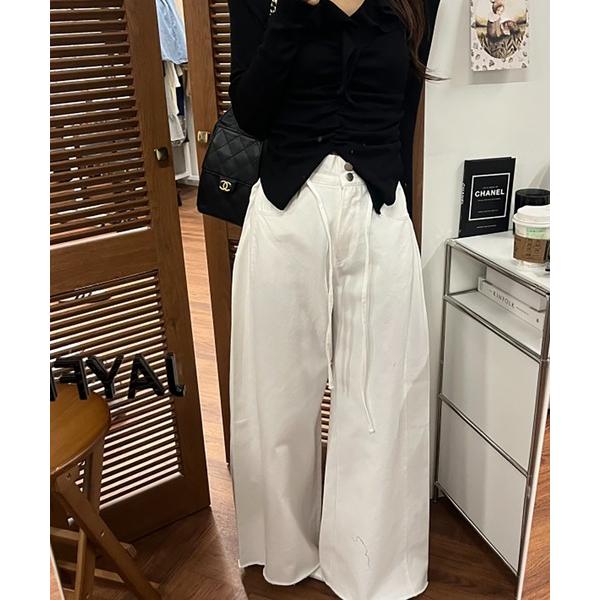 ワイドパンツ ジーンズ デニム デニムパンツ ハイウエストワイドデニムパンツ レディース