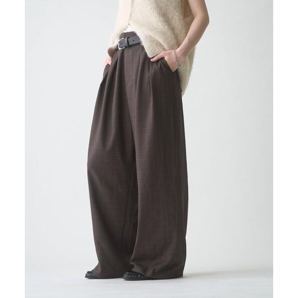 ワイドパンツ スラックス パンツ 「UNISEX」タックボリュームワイドスラックスパンツ/サイドライ...