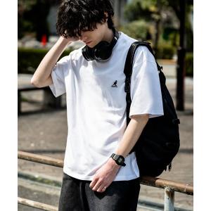 tシャツ KANGOL オーバーサイズ別注コラボ接触冷感ワンポイントロゴ刺繍半袖Tシャツ メンズ レディース