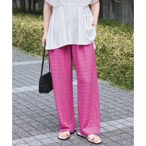 パンツ 楊柳カットソーイージーパンツ レディース