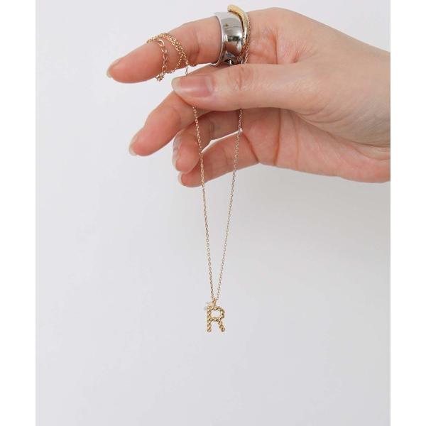 ネックレス イニシャルネックレスＲ レディース