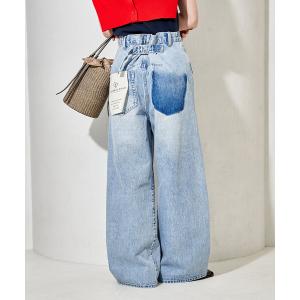 ワイドパンツ ジーンズ デニム デニムパンツ シンチバックデニムパンツ/ワイドデニムパンツ レディース｜ZOZOTOWN Yahoo!店