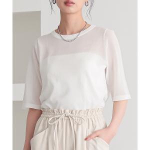 tシャツ シアーニットTシャツ「サスティナブル」 レディース