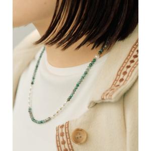 ネックレス グリーンストーン×パールネックレス レディースの高価買取価格