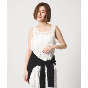 ブラウス シャツ 「conte」エンブロイダリー レース ノースリーブブラウス レディース｜ZOZOTOWN Yahoo!店