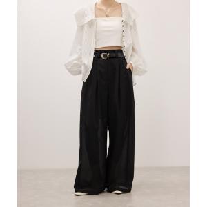 ワイドパンツ スラックス パンツ 「定番」TWシアートロタックパンツ/接触冷感/防シワ レディース