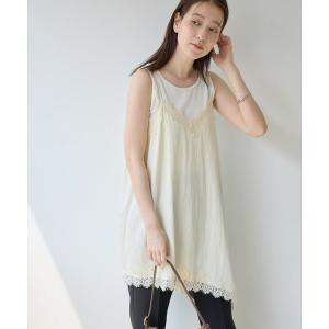 ブラウス シャツ 「Noka」ヴィンテージレースアシメキャミチュニック レディース