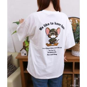 tシャツ 「公式」トムとジェリー　フーディ＆BACKハンマーサガラTシャツ メンズ レディース